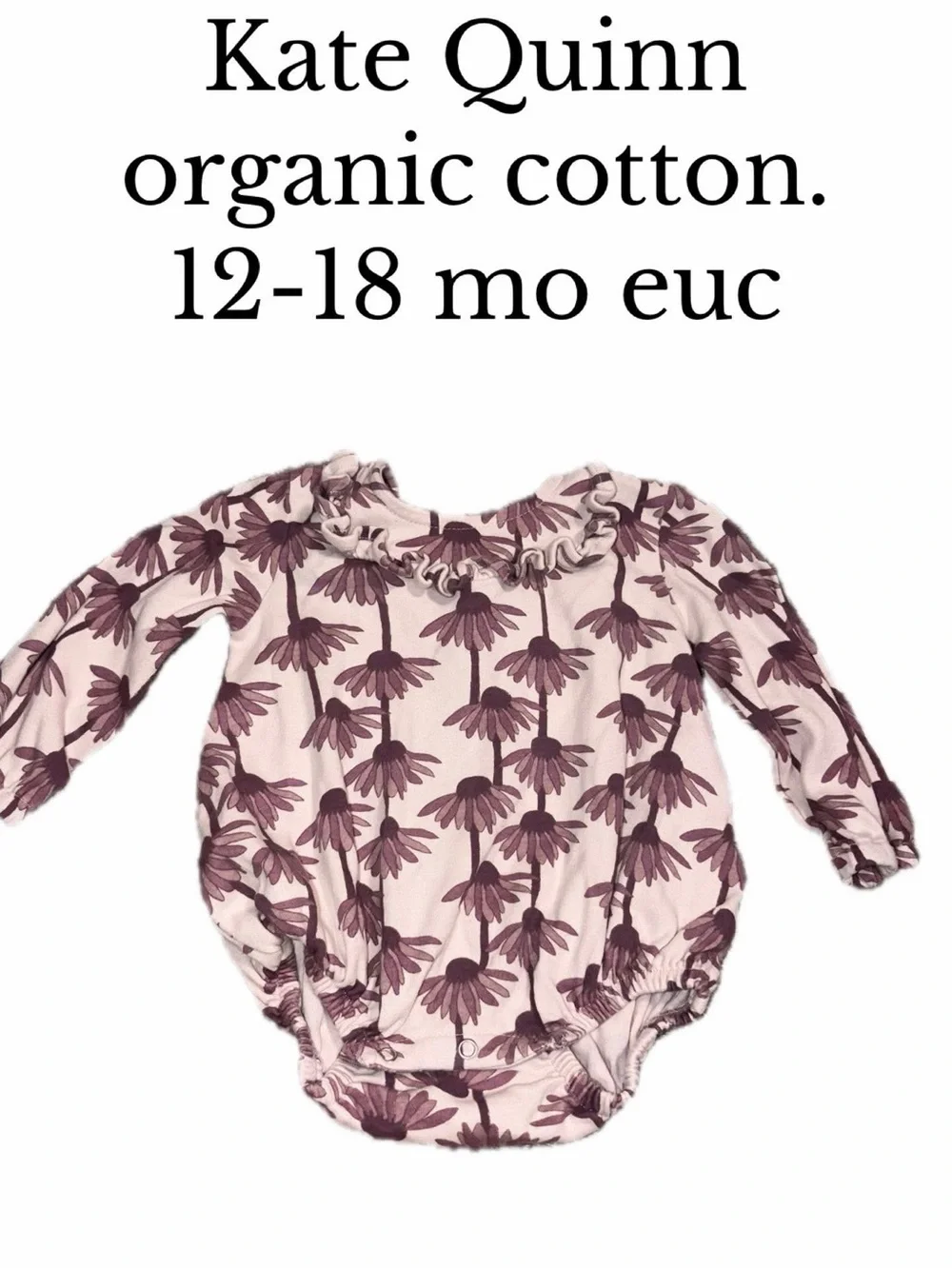 Kate Quinn 12-18 month organic cotton bubble romper